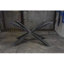 Central steel base for dining table type X 19