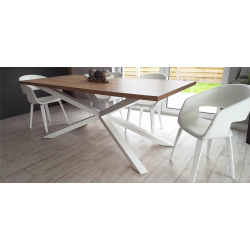 Central steel base for dining table type X 19