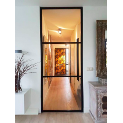 Black steel interior door...