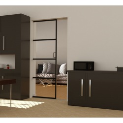 Sliding steel door for...