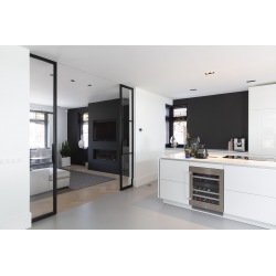 Steel sliding door into the...