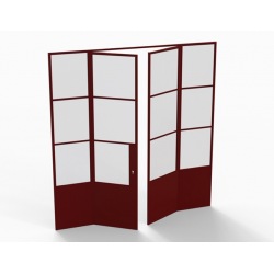 Steel entrance shop doors