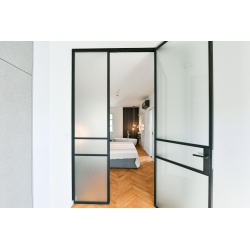 Steel interior double door...