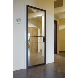 Black steel interior door...