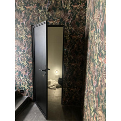 Black steel interior door...