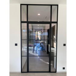 Steel door with skylight...