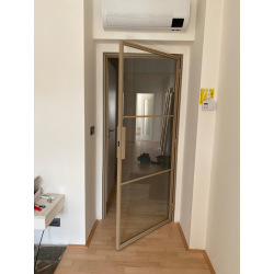 Golden steel single door...