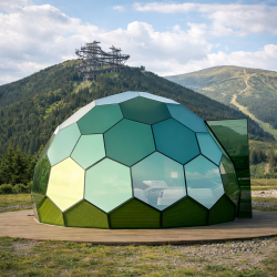 Hexagon luxury glamping...