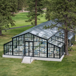 Modern metal wedding tent...