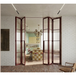 Accordion door folding on...