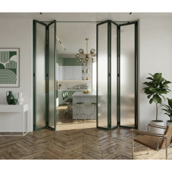 Accordion door folding on...