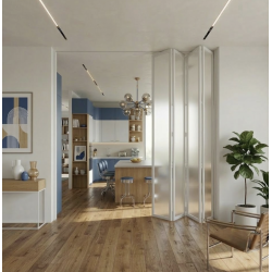 Accordion door folding on...