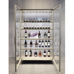 Glass wine lighted display...